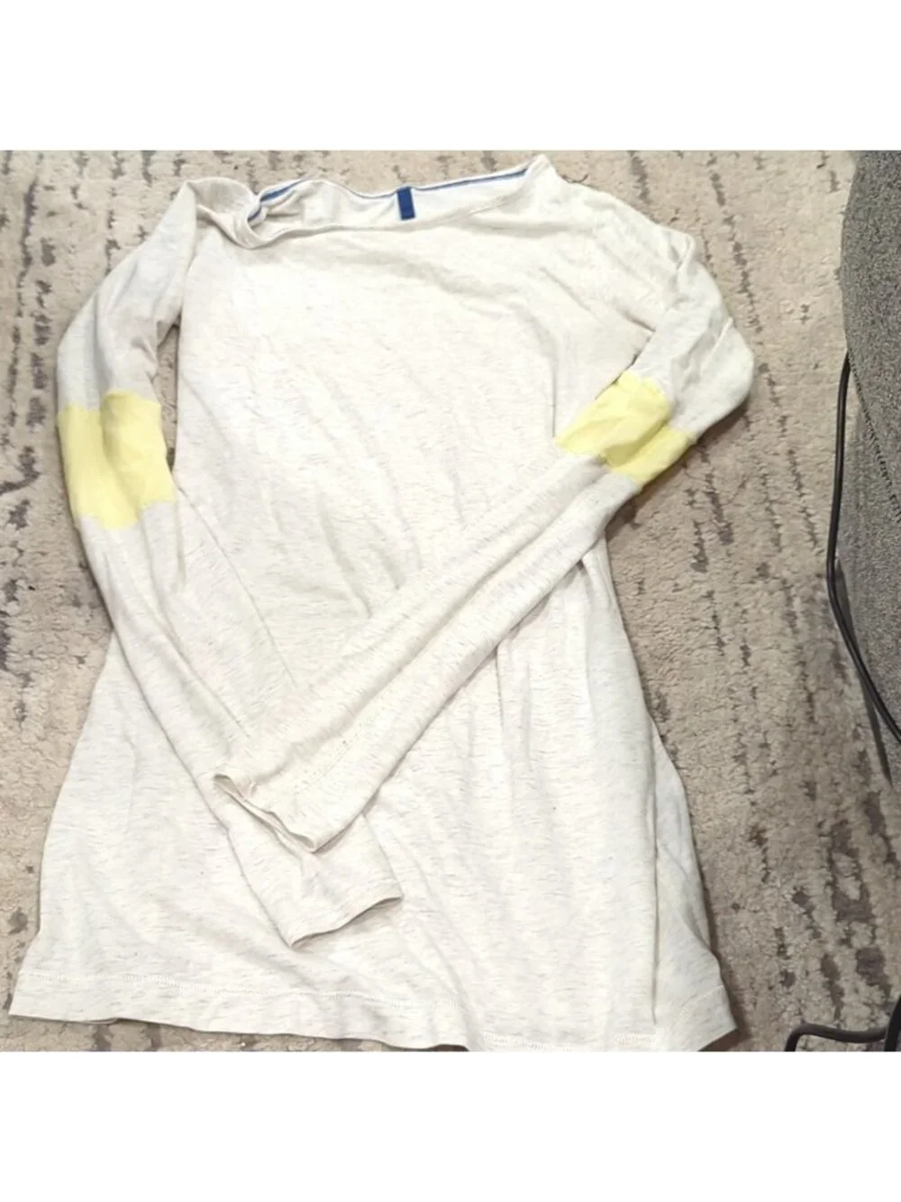Lululemon Devotion Long Sleeve Tee Heathered Polar Cream / Clarity Yellow